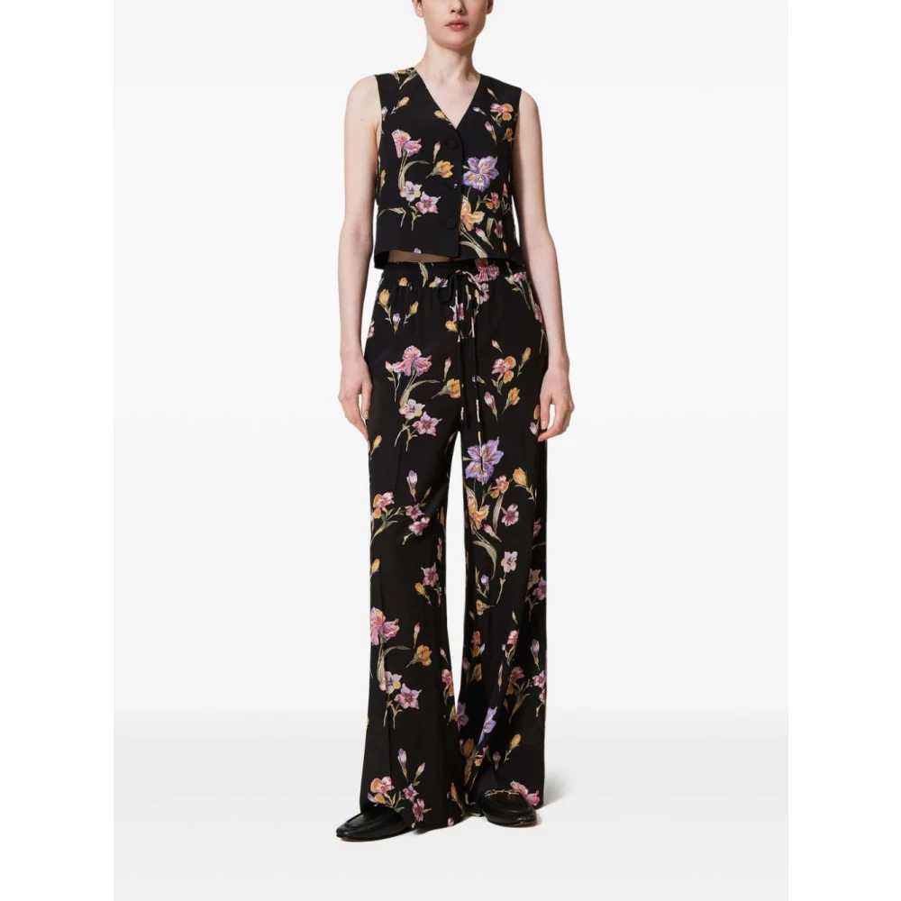 Twinset Zwarte Broek voor Vrouwen Black Dames