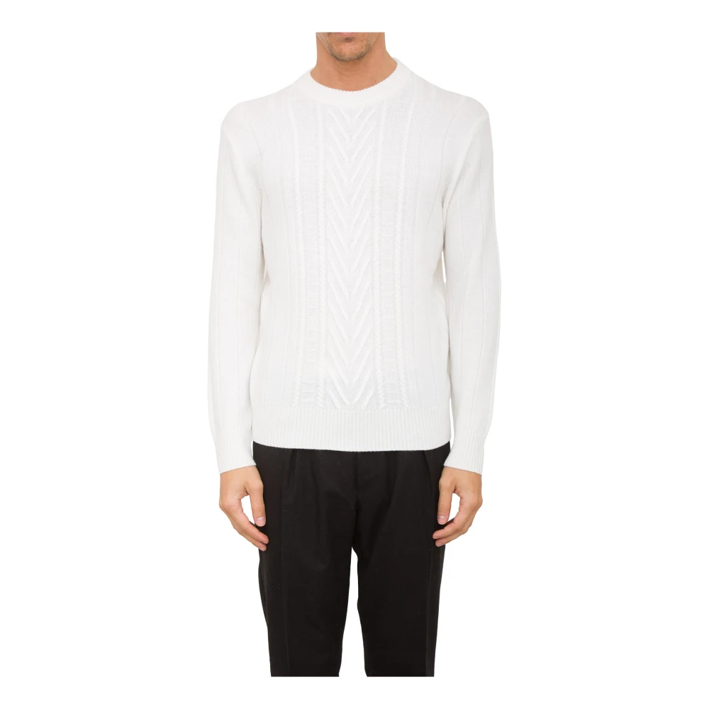 Paolo Pecora Wit Crewneck Shirt White Heren