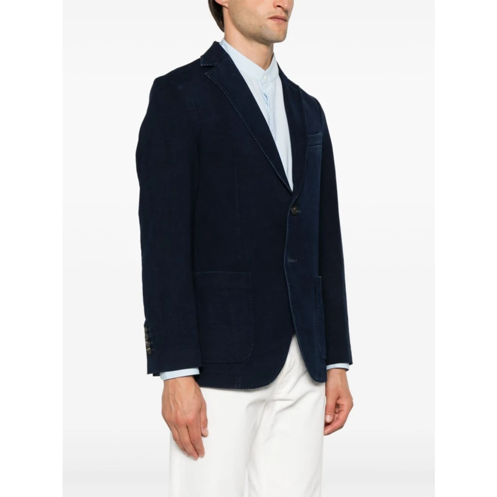 Circolo 1901 Blauwe Katoenen Blazer Heren Buitenkleding Blue Heren