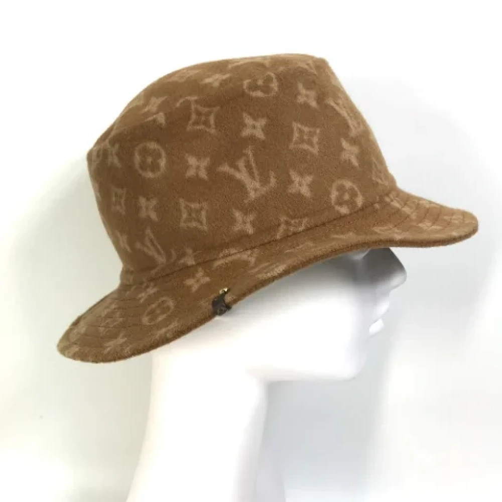 Louis Vuitton Vintage Pre-owned Wool hats Brown Dames