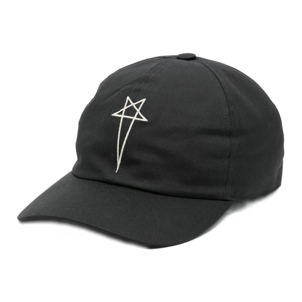 Rick Owens Black Hats & Caps, Male, L, Temple Baseball Cap