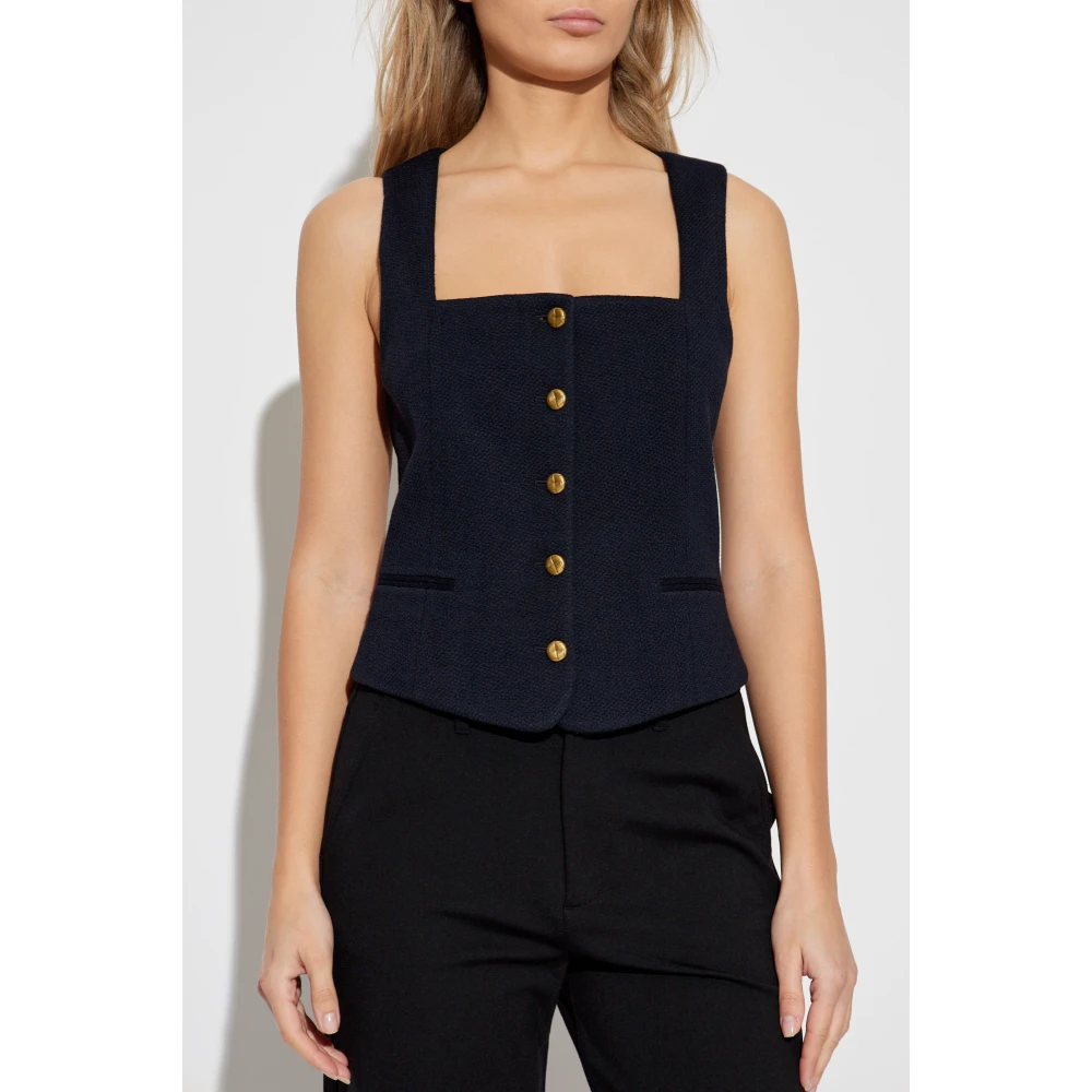 Rag & Bone Vest Mariana Blue Dames