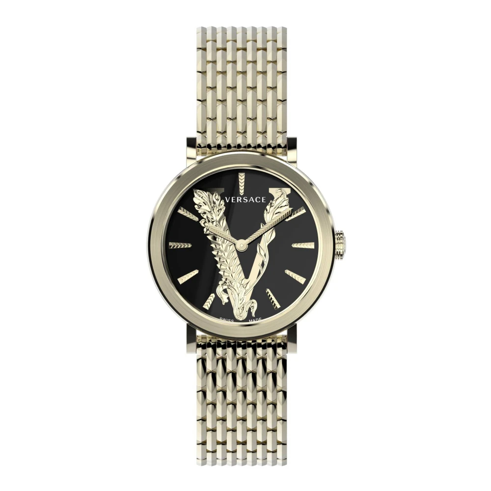 Versace VERI00820 Virtus black gold Stainless Steel Women's Watch NEW - Image 2