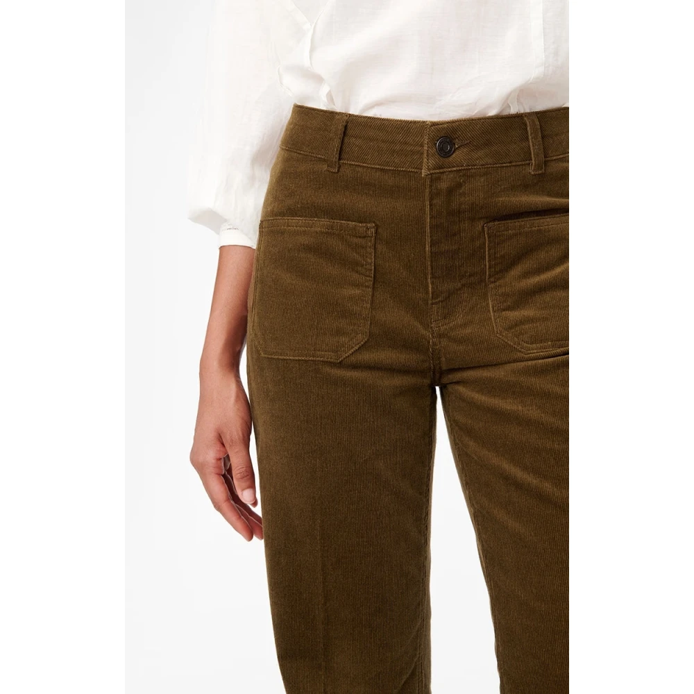 Vanessa Bruno Corduroy Bootcut Broek Brown Dames