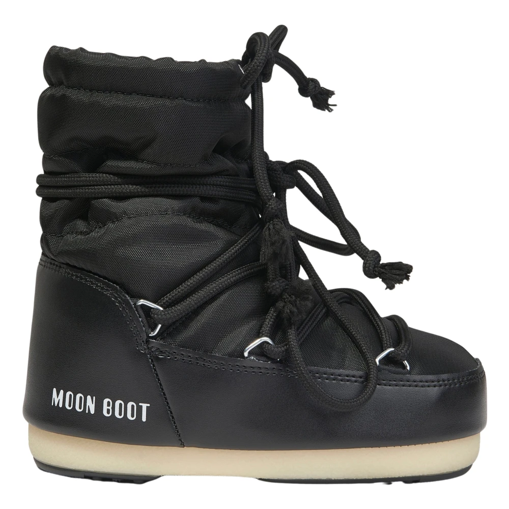 Moon Boot Unisex Kids Light/Black Low Nylon Snow Boots