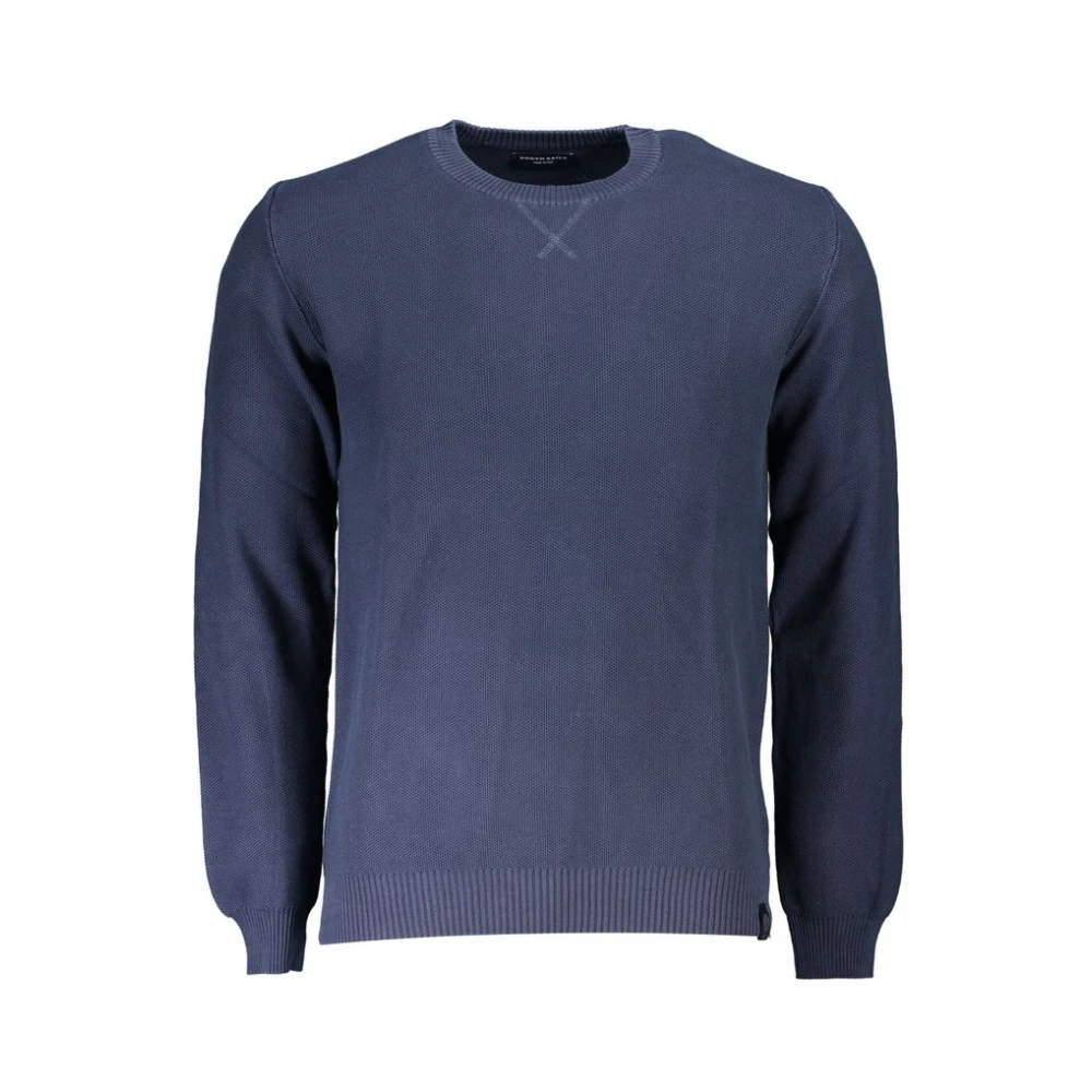 North Sails Men's Blue Round-Neck Knitwear,, Cotton Jumper Modern Style Large