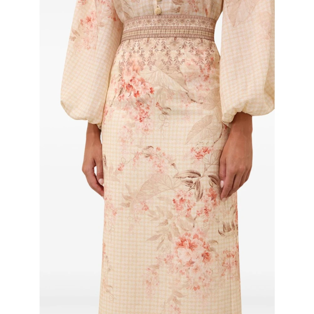 Zimmermann Grafische Print Hoge Taille Rok Multicolor Dames