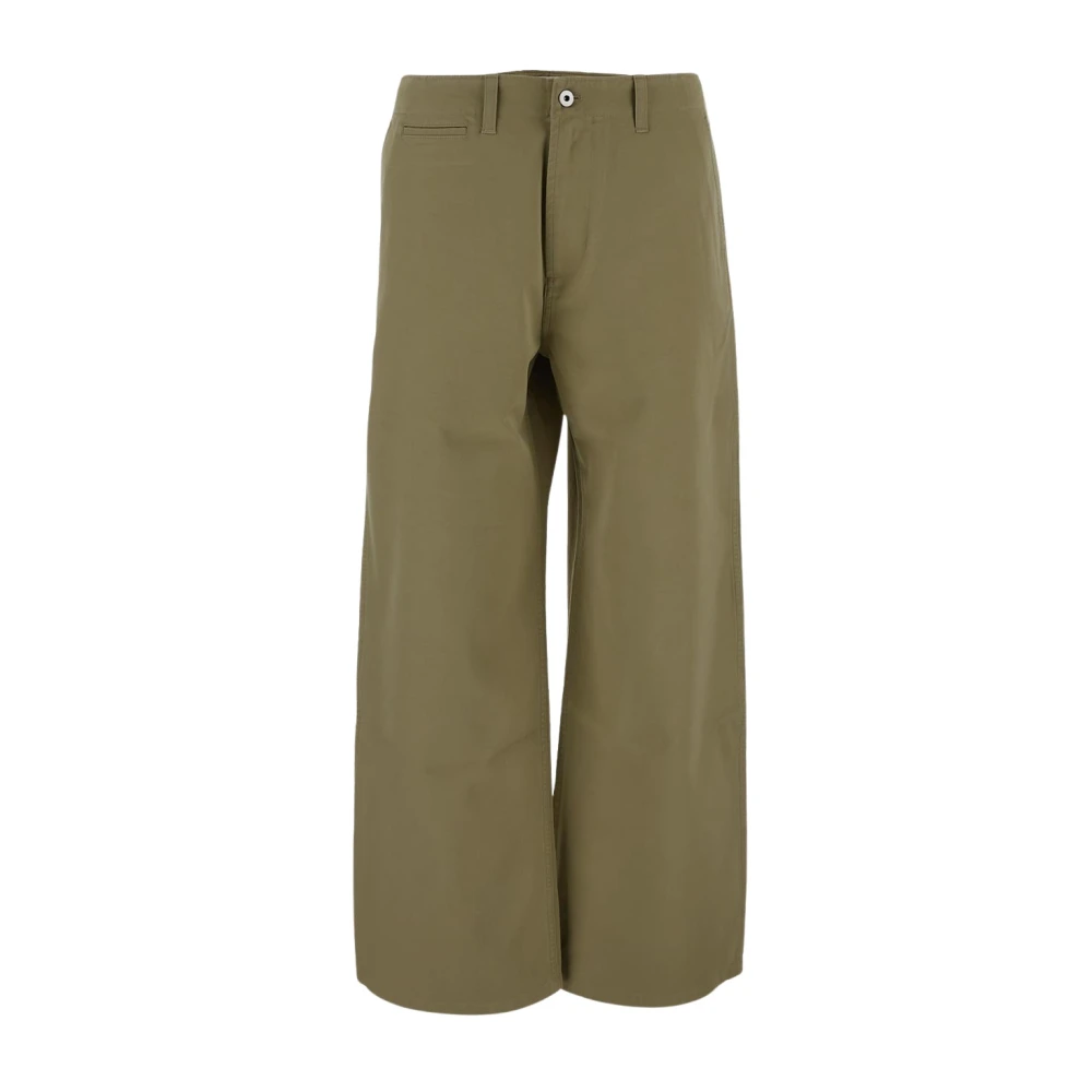 Burberry Wide Trousers Brown Heren