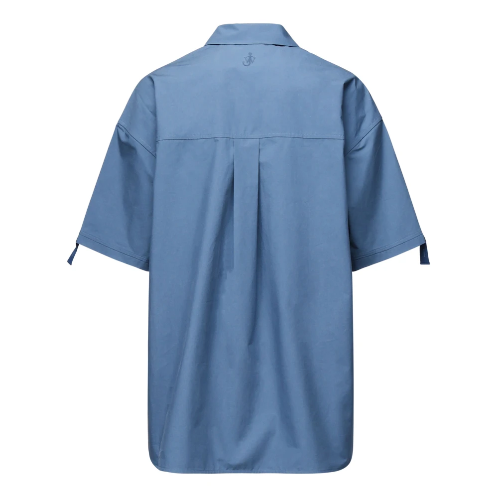 JW Anderson Polo shirt met gewatteerde satijnen zak Blue Heren