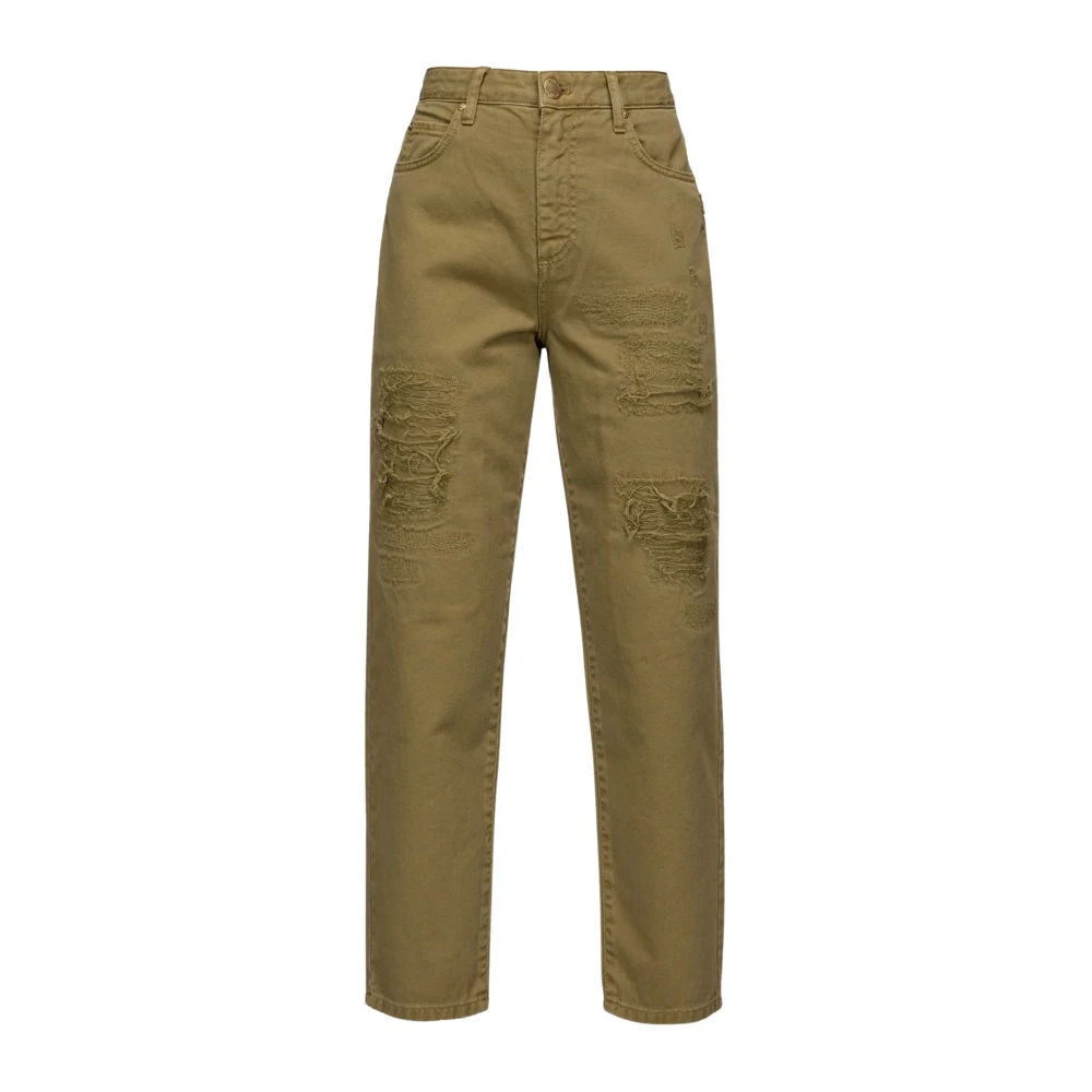 Pinko Hoge taille mom fit denim jeans Brown Dames