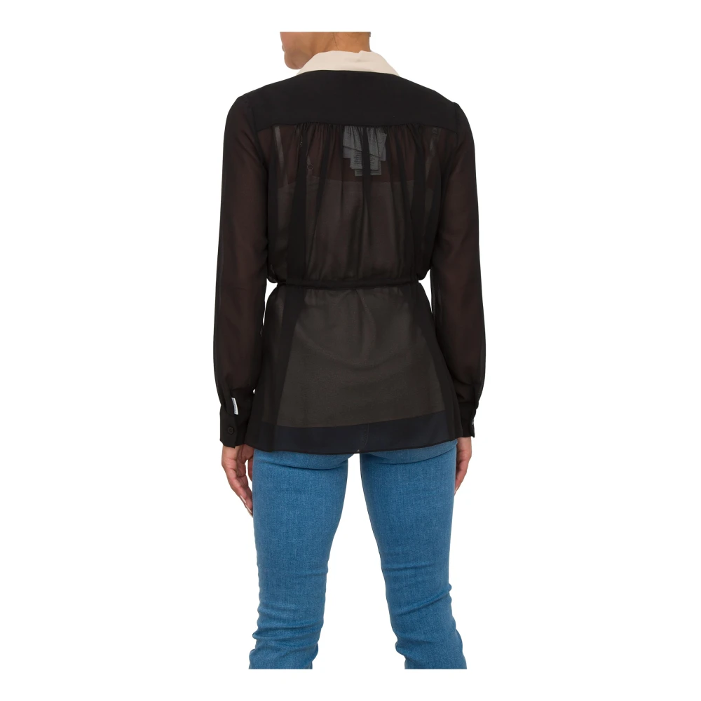 Twinset Zwarte lange mouwen overhemd Multicolor Dames