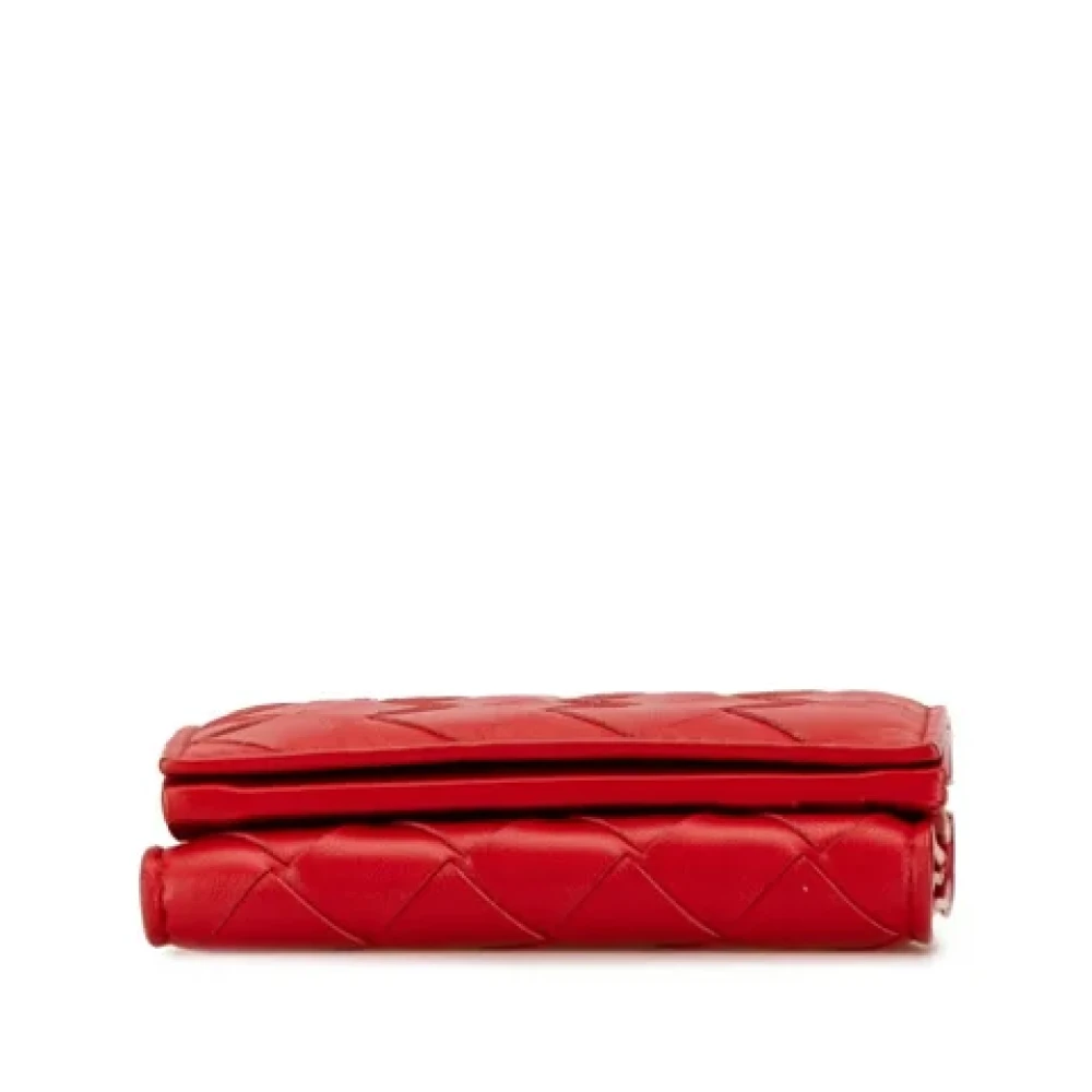 Bottega Veneta Vintage Pre-owned Leather wallets Red Dames
