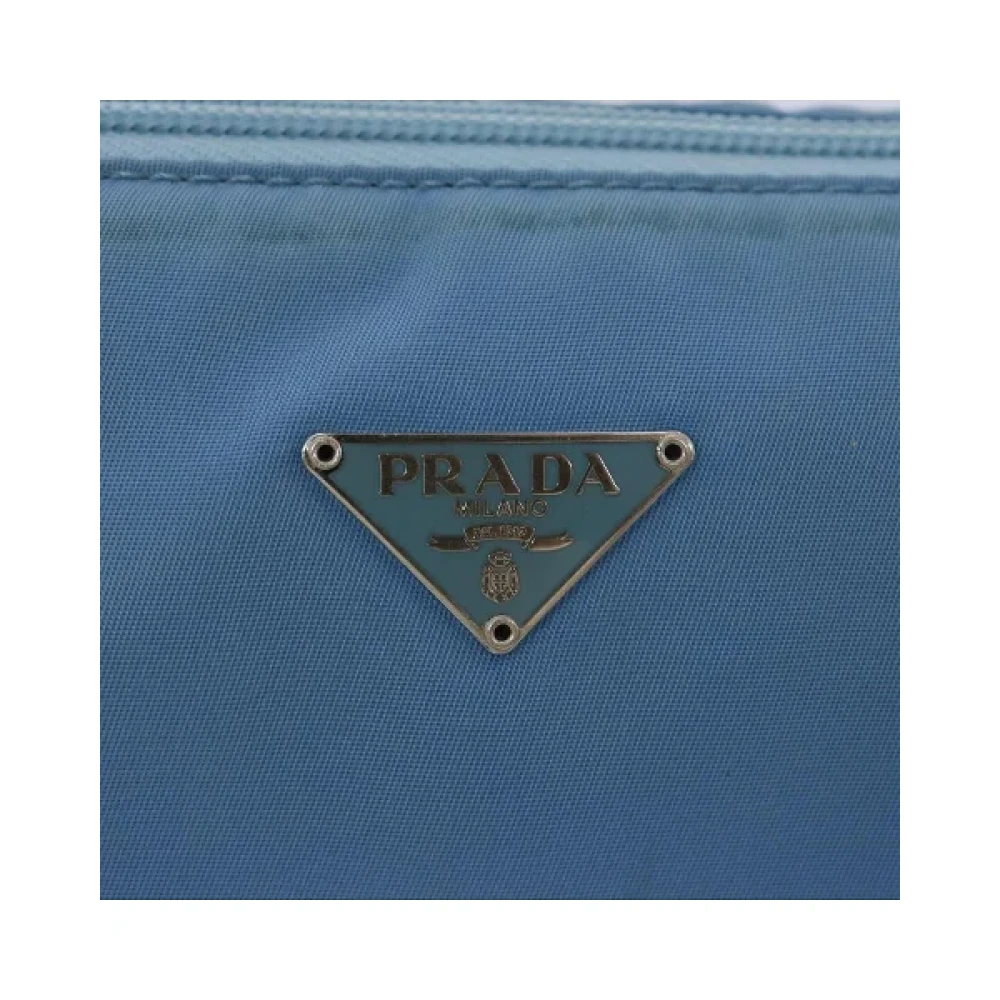 Prada Vintage Pre-owned Nylon home-office Blue Dames