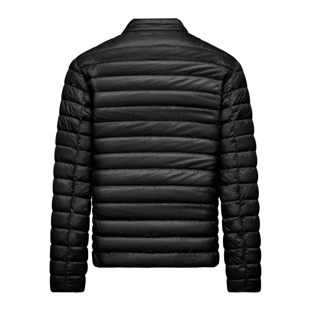 BomBoogie Donsjack van hoogwaardig nylon met hoge kraag Black Heren