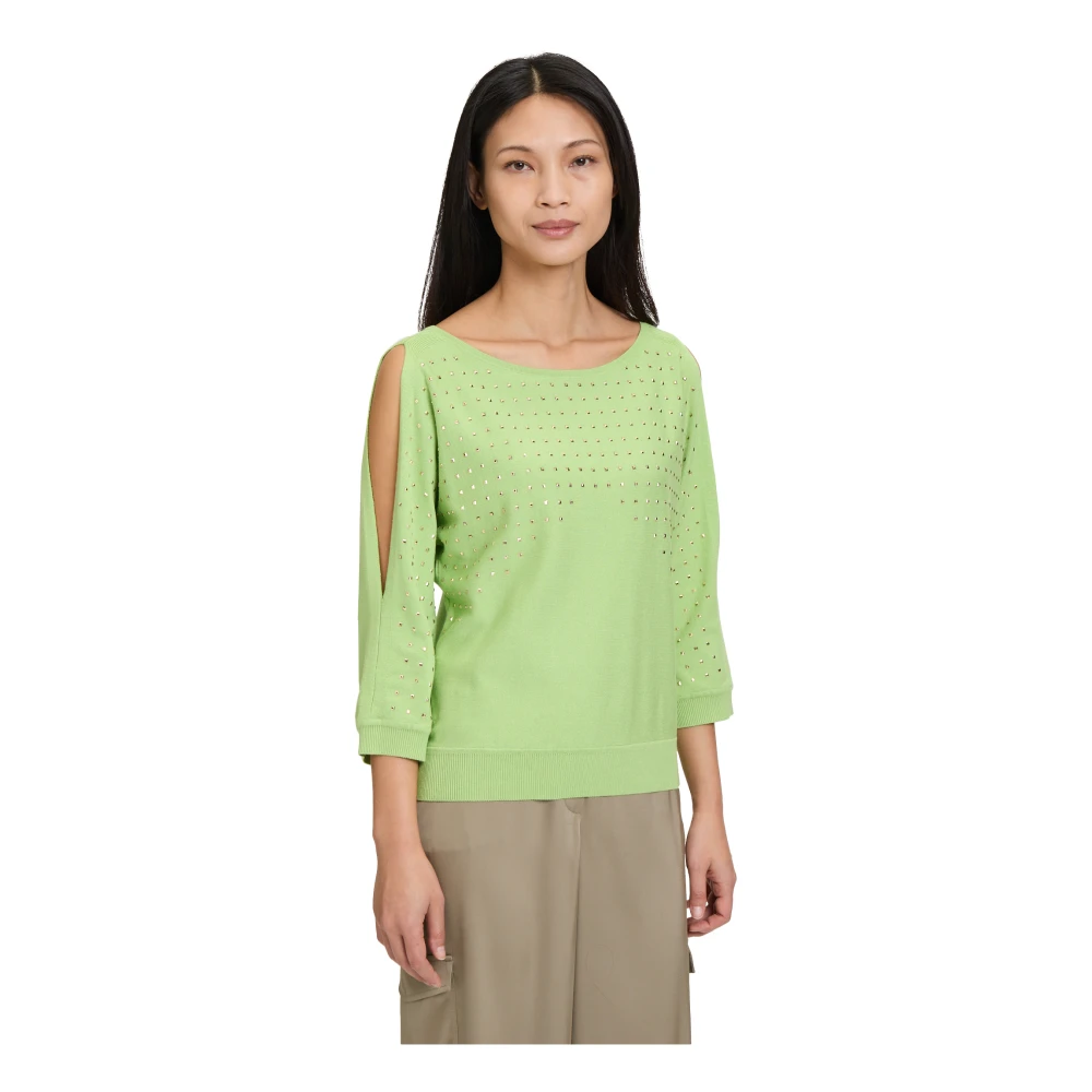Betty Barclay Elegante Batwing Sleeve Trui met Juwelen Green Dames
