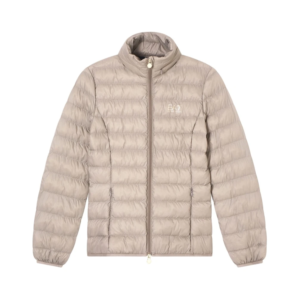 Emporio Armani Ea7 Women's Beige Asv Core Padded Jacket - Winter Jackets - L - Jackets