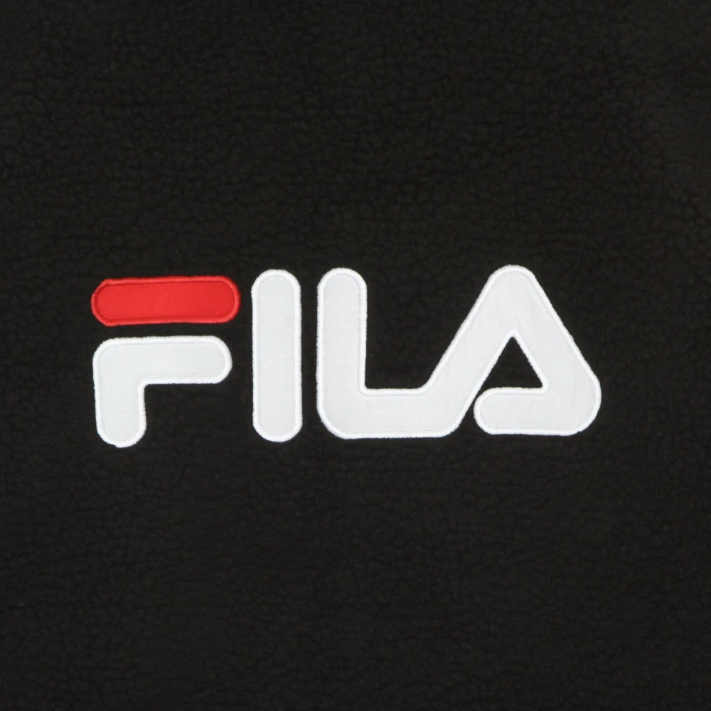 Fila Zwarte Sherpa Fleece Jas voor Mannen Black Heren