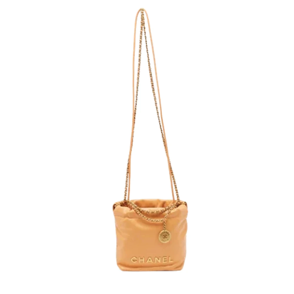 Chanel Vintage Pre-owned Leather chanel-bags Orange Dames