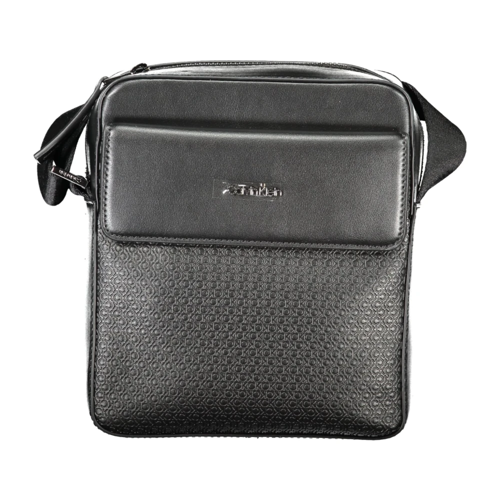 Calvin Klein Zwarte Heren Schoudertas met Rits Black Heren