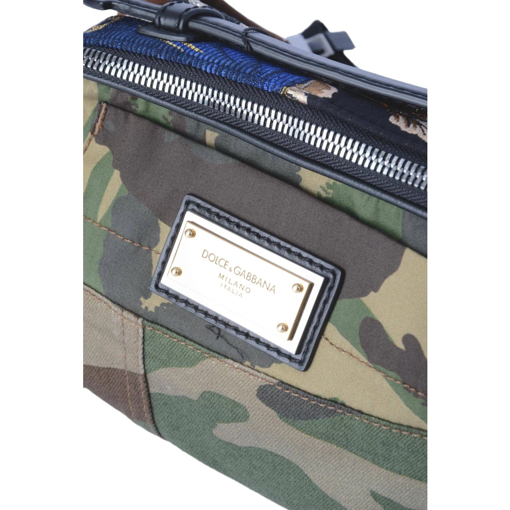 Dolce & Gabbana Heren Camouflage Kleine Stoffen Tas Multicolor Heren