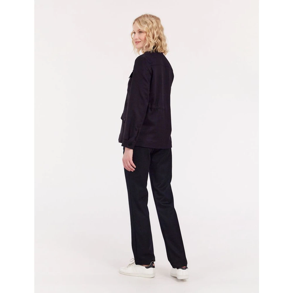 Ines De La Fressange Paris Midnight blue wool Flipper Saharienne Blue Dames