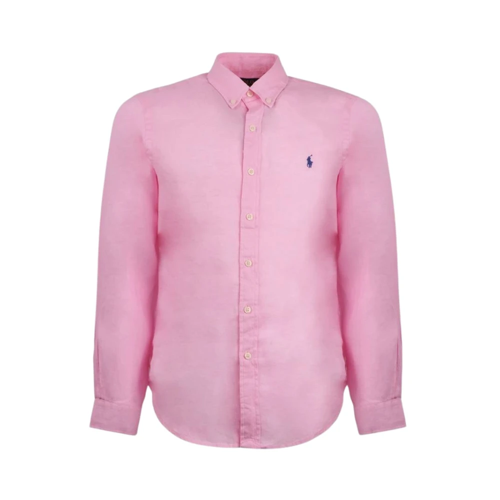 Polo Ralph Lauren Upgrade je casual garderobe met deze lange mouw sportshirt Pink Heren