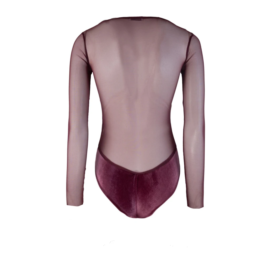 PATRIZIA PEPE Paarse Body Top voor Vrouwen Purple Dames
