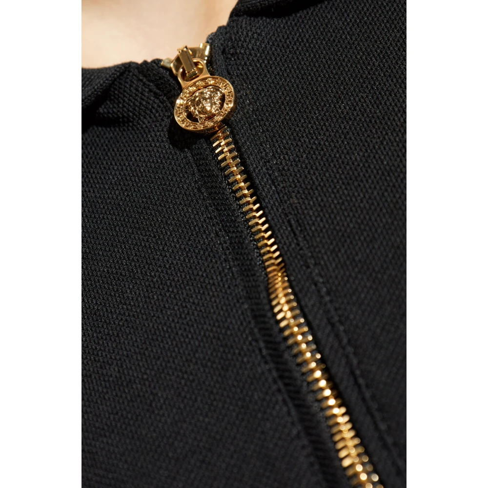 Versace Katoenen polo Black Heren