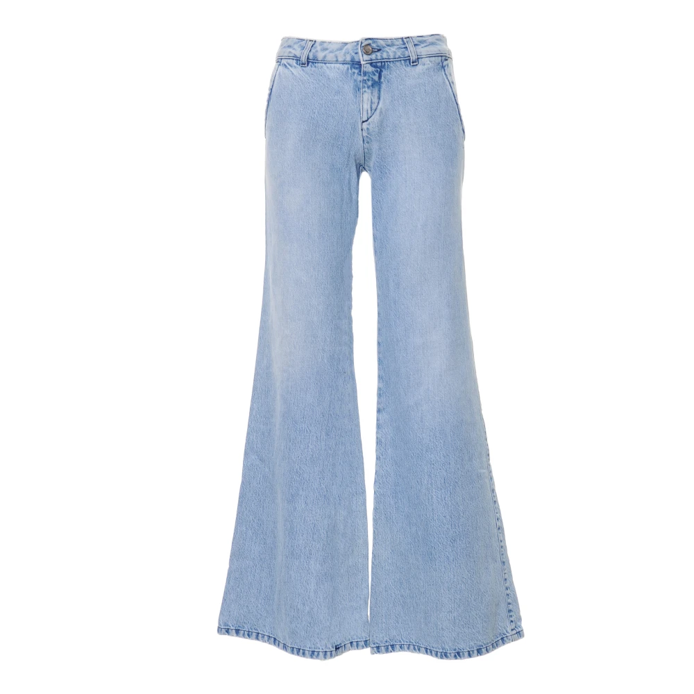 Re-Hash Women's Blue Wide Jeans, W26, Flared Jeans