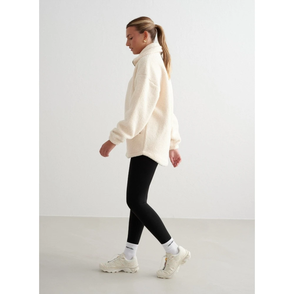 Aim'n Almond White Pile Jacket Beige Dames