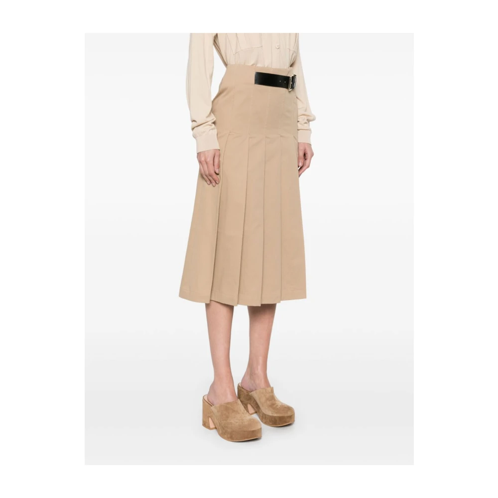 Semicouture Khaki Rok Dameskleding Beige Dames