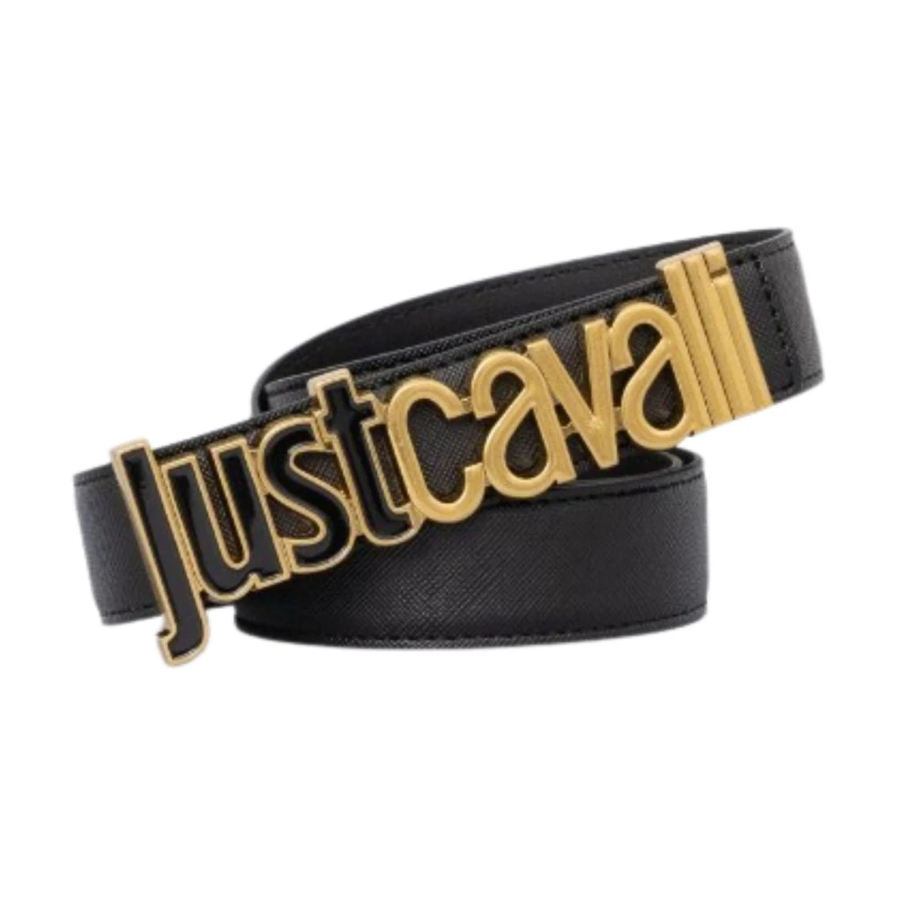 Just Cavalli Metalen Lettering Dames Riem Black Dames