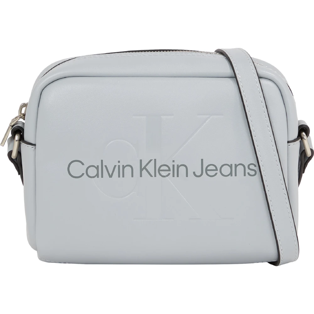 Calvin Klein Jeans Gestructureerde polyurethaan handtas voor vrouwen Gray Dames