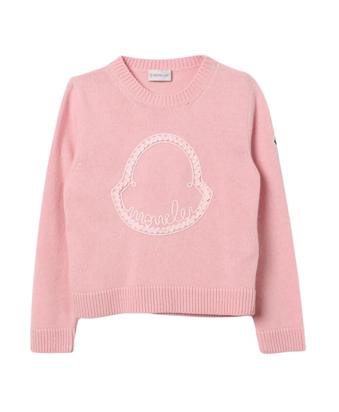 girls-pink-knit-sweater-with-logo