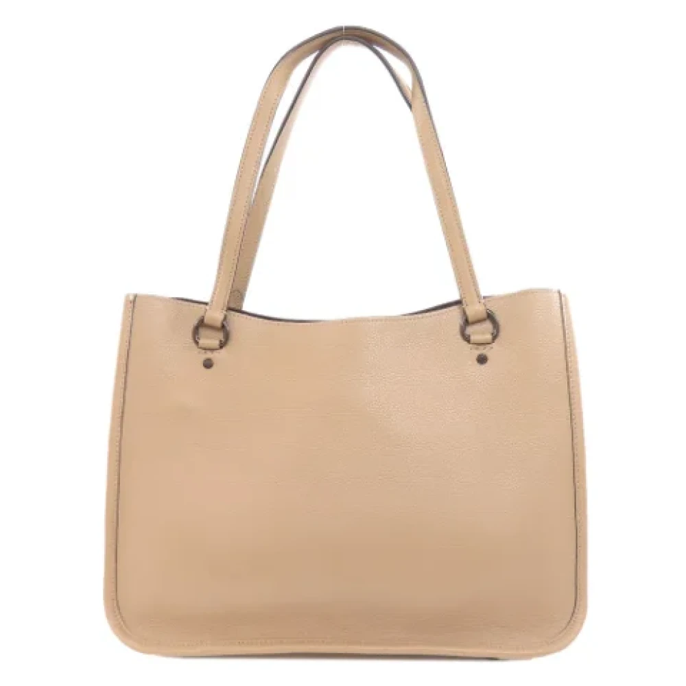 Coach Pre-owned Leather handbags Beige Dames