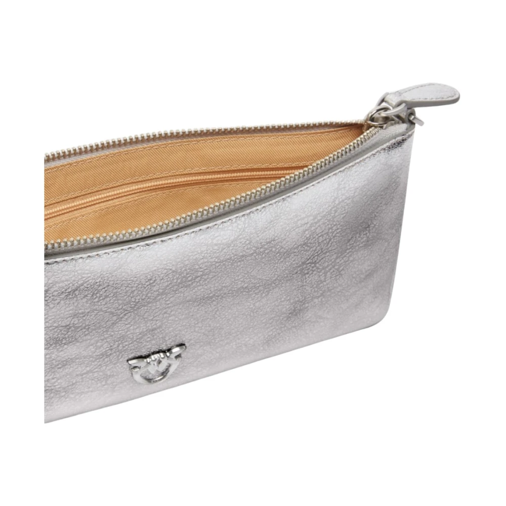 pinko Stijlvolle Leren Tas voor Vrouwen Gray Dames