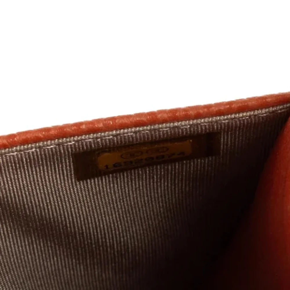 Chanel Vintage Pre-owned Leather wallets Orange Dames