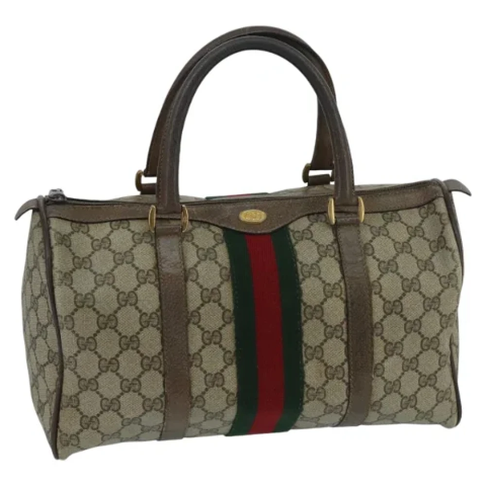 Gucci Vintage Pre-owned Fabric handbags Beige Dames