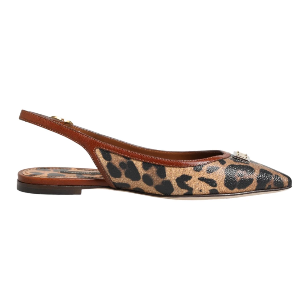 Dolce & Gabbana Women's Brown Slingback Flats - Ballerina Shoes - 2 Uk - Shoes
