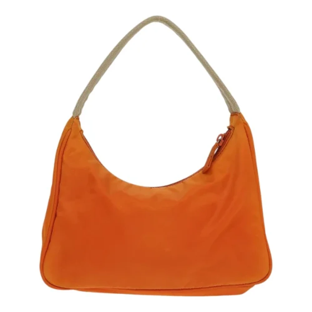 Prada Vintage Pre-owned Nylon handbags Orange Dames