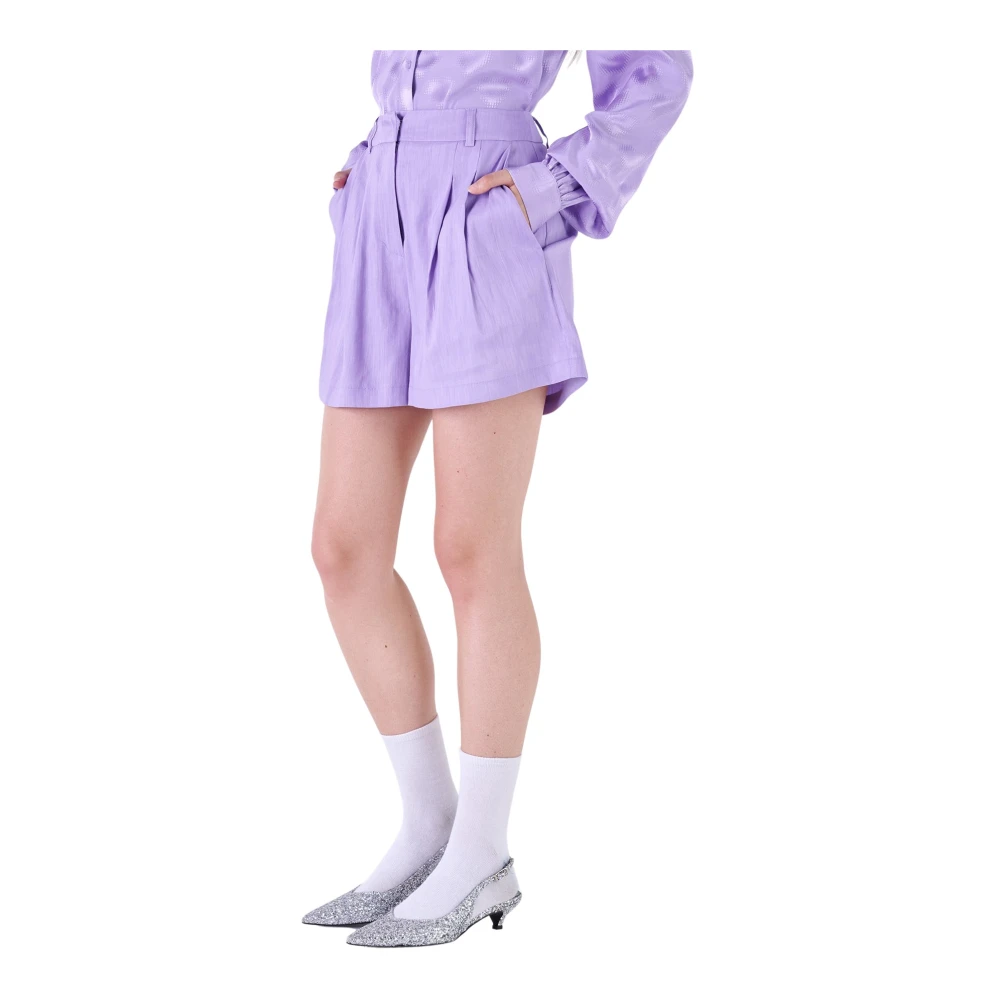 Silvian Heach Paarse Shorts Ss24 Model Hoogte 178cm Purple Dames