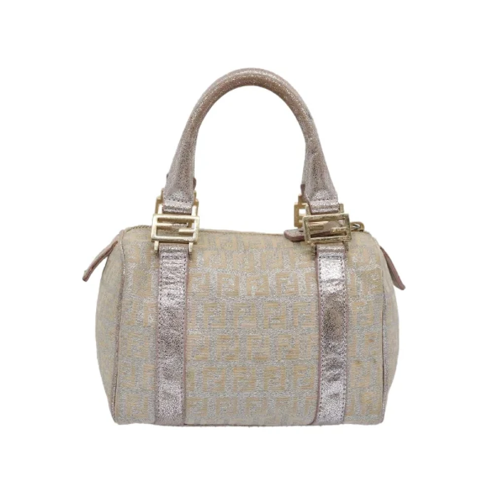 Fendi Vintage Pre-owned Canvas handbags Gray Dames