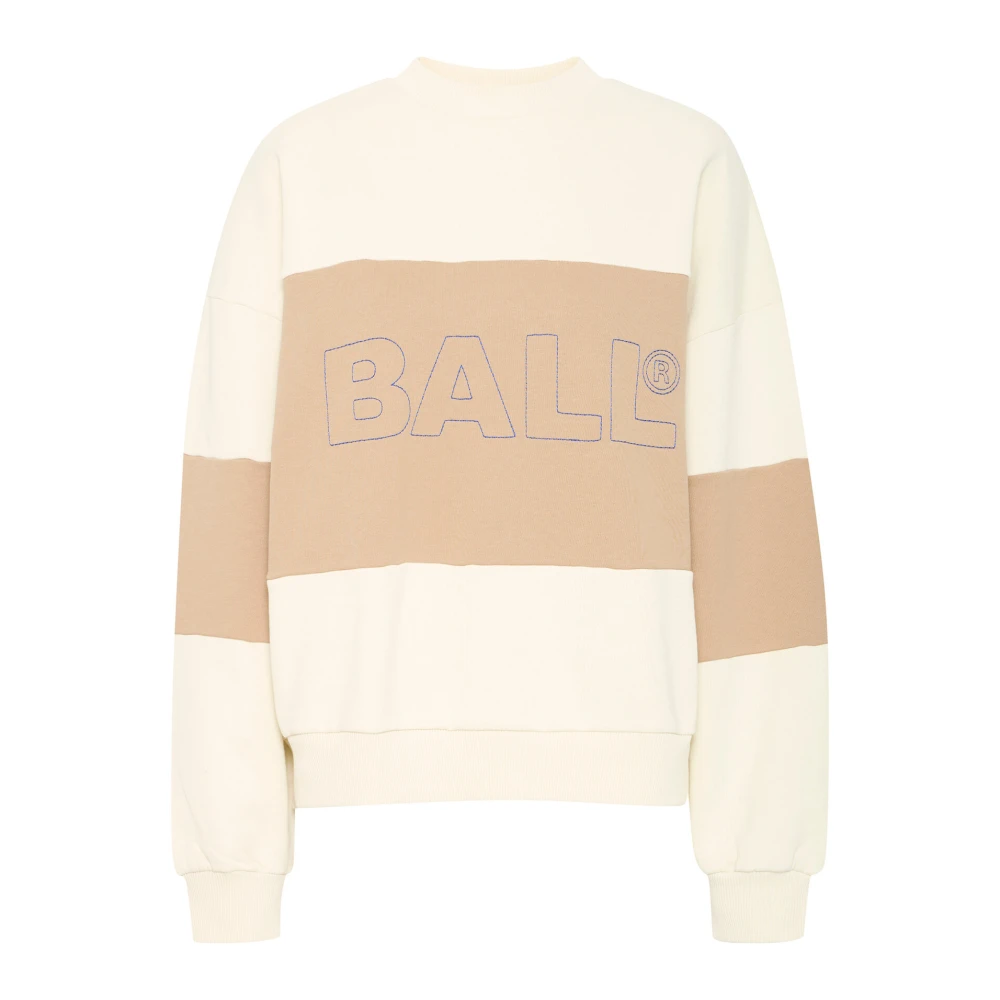 Ball Zomer Chain Crew Neck Sweatshirt Off White Dames