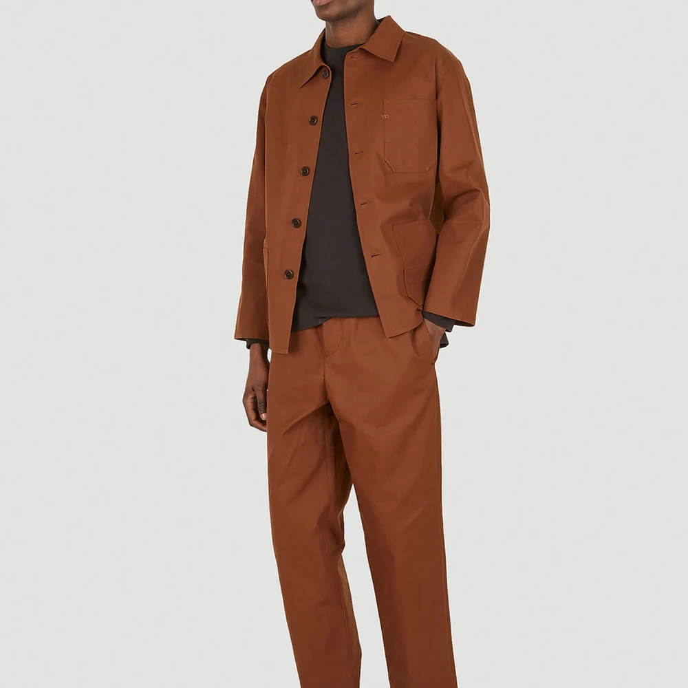 Meta Campania Collective Klassieke Katoenen Workwear Jas Brown Heren