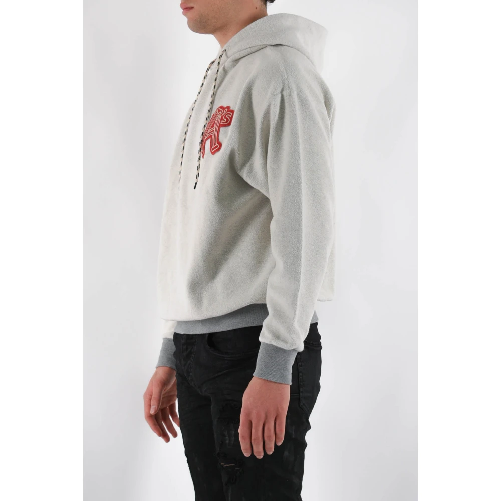 Aries Omgekeerde kolom hoodie met patchlogo Gray Heren