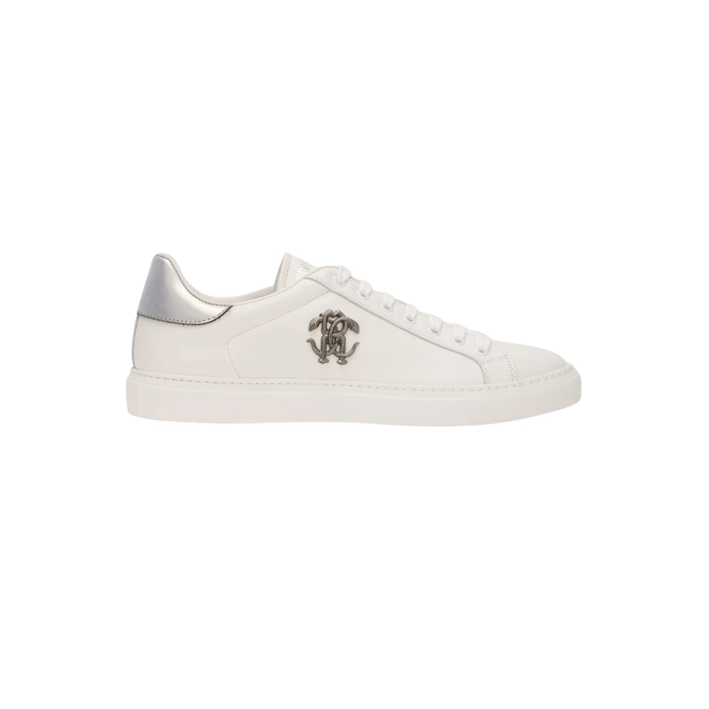 Roberto Cavalli Witte sneaker met Monogram RC Heren Schoenen