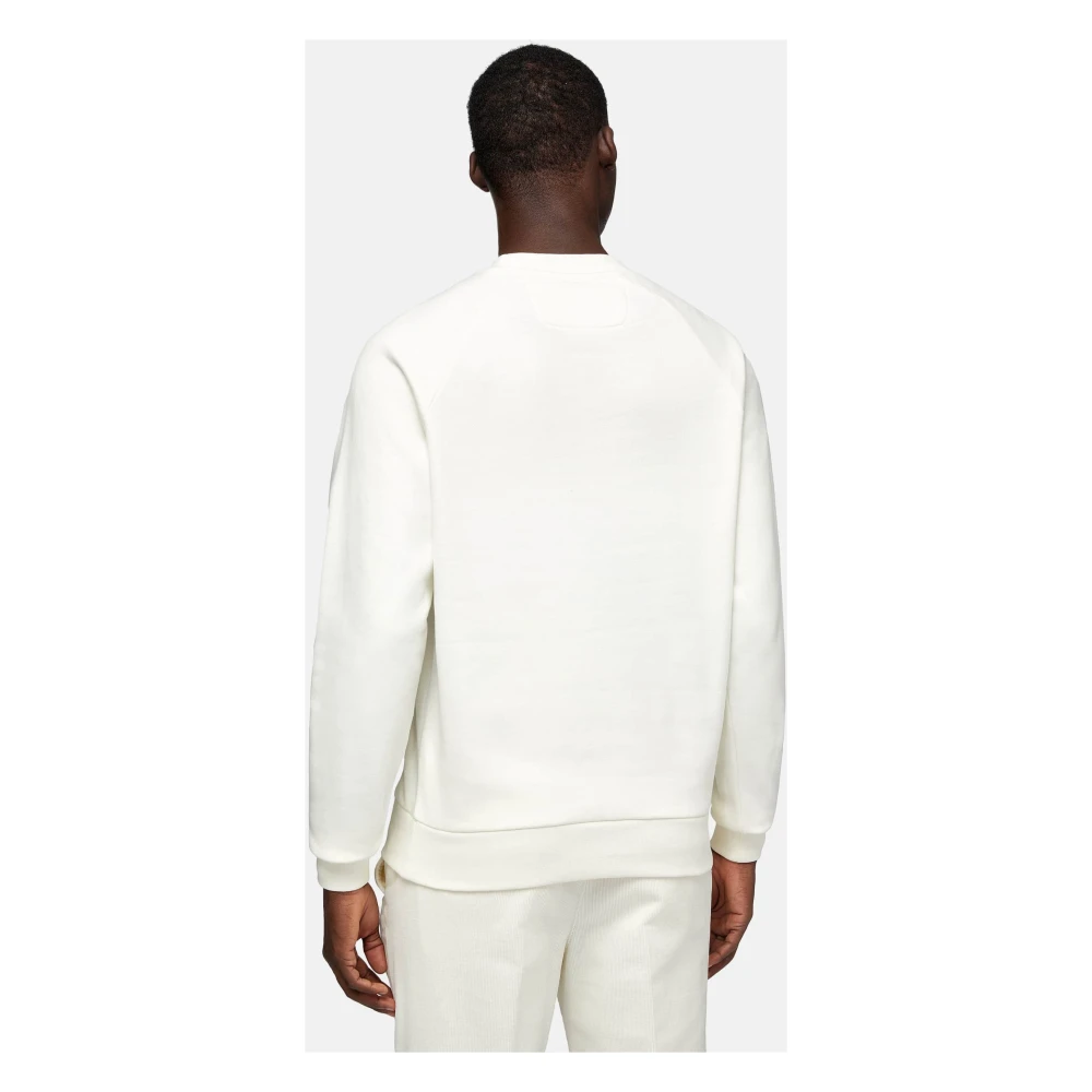Boggi Milano Katoenen Sweatshirt met Ronde Hals White Heren