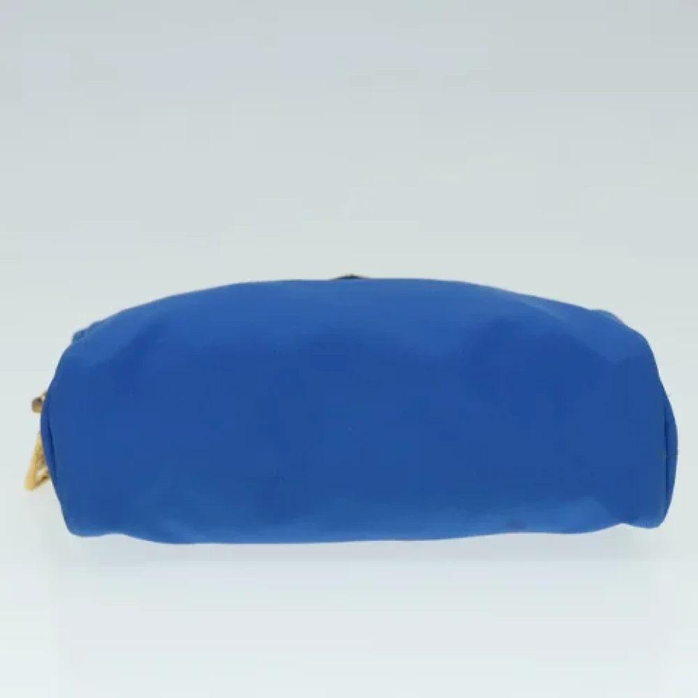Prada Vintage Pre-owned Leather pouches Blue Dames