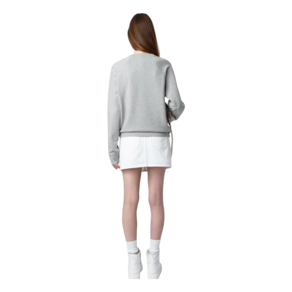 Zadig & Voltaire Grijze Sweatshirt met Signature Wings Gray Dames