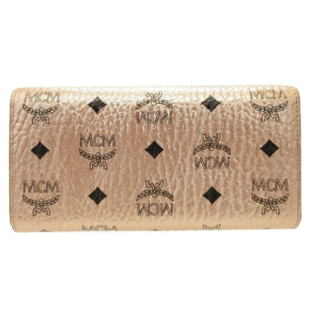 MCM Pre-owned Leather wallets Yellow Dames